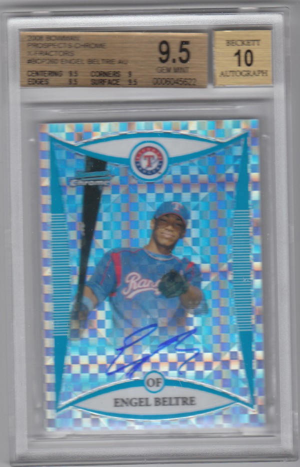 2008 Bowman Chrome Prospects X-Fractors #BCP260 Engel Beltre AU
