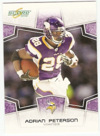2008 Score #172 Adrian Peterson front image