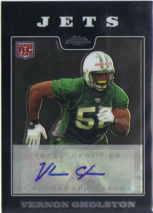 2008 Topps Chrome Rookie Autographs #TC237 Vernon Gholston B