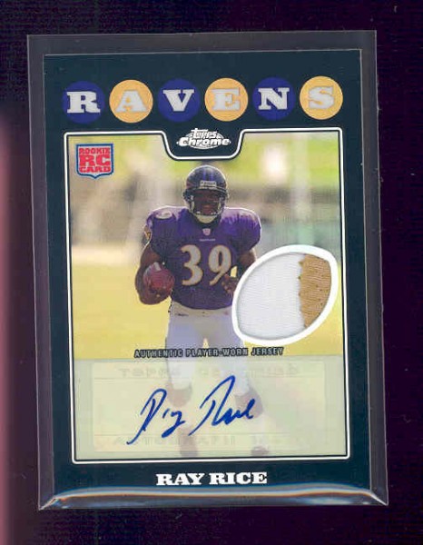 2008 Topps Chrome Rookie Autographs Patch #TC187 Ray Rice