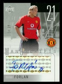 2003 Upper Deck Manchester United ManUscripts Black #DF Diego Forlan front image