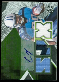 2008 SPx Green Holofoil Rookies #153 Chris Johnson JSY AU