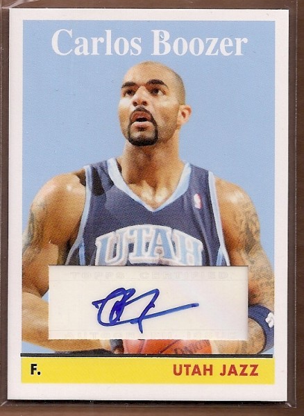 2008-09 Topps 1958-59 Variations Autographs #8 Carlos Boozer C