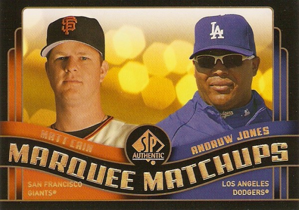 2008 SP Authentic Marquee Matchups #MM26 Matt Cain/Andruw Jones