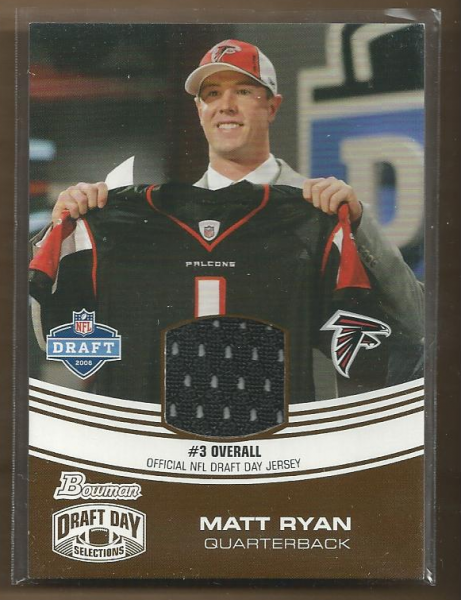 2008 Bowman Draft Day Selections Relics #DJMR Matt Ryan Jsy A