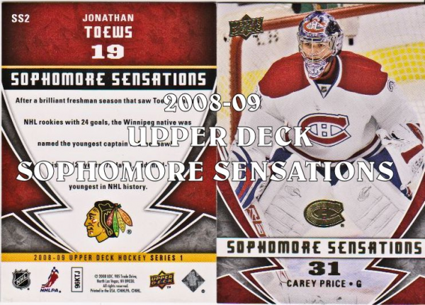 2008-09 Upper Deck Sophomore Sensations #SS3 Carey Price