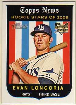 2008 Topps Heritage #650 Evan Longoria RC