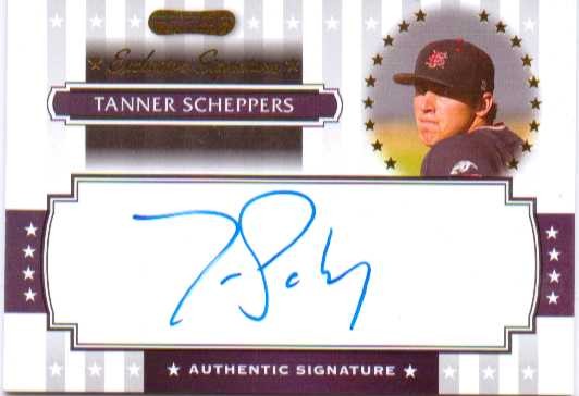 2008 Razor Signature Series Exclusives Autographs #ES36 Tanner Scheppers