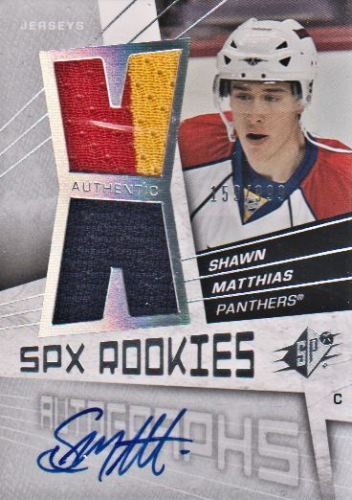 2008-09 SPx #168 Shawn Matthias JSY AU RC