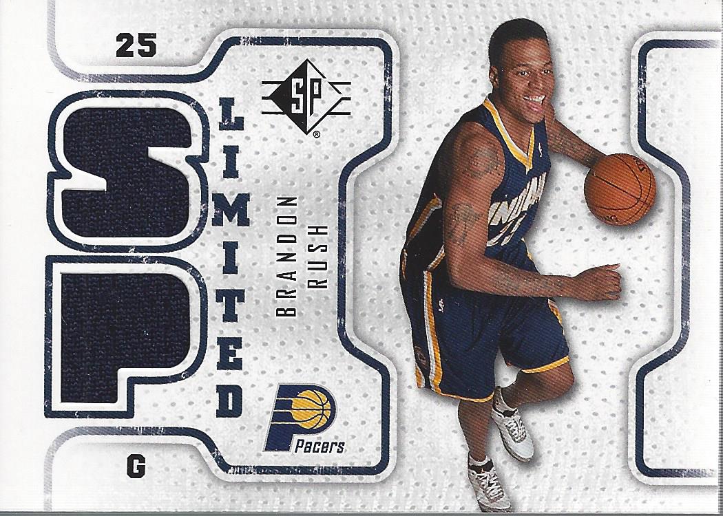 2008-09 sp authentic limited memorabilia #splbr brandon rush