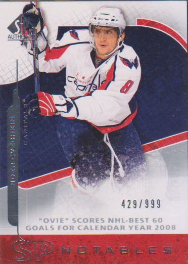 2008-09 SP Authentic #101 Alexander Ovechkin N