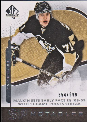 2008-09 SP Authentic #111 Evgeni Malkin N
