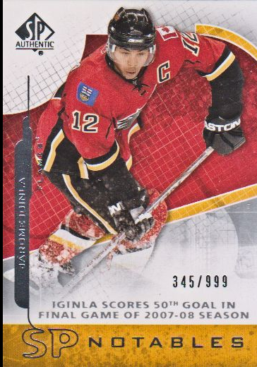 2008-09 SP Authentic #118 Jarome Iginla N