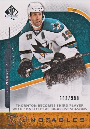 2008-09 SP Authentic #122 Joe Thornton N