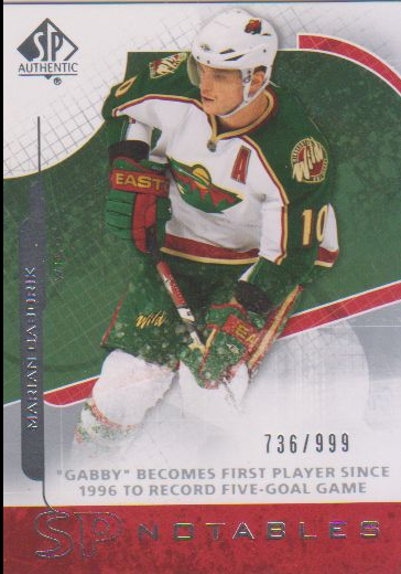 2008-09 SP Authentic #127 Marian Gaborik N