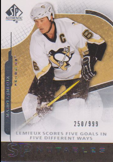2008-09 SP Authentic #128 Mario Lemieux N