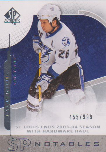 2008-09 SP Authentic #132 Martin St. Louis N