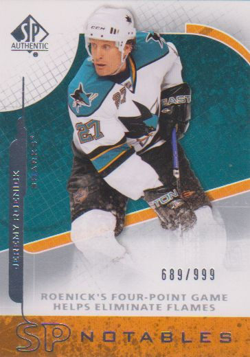 2008-09 SP Authentic #143 Jeremy Roenick N