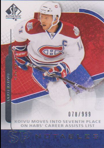 2008-09 SP Authentic #148 Saku Koivu N
