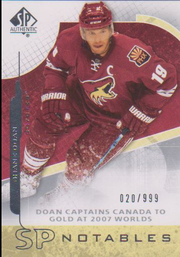 2008-09 SP Authentic #149 Shane Doan N