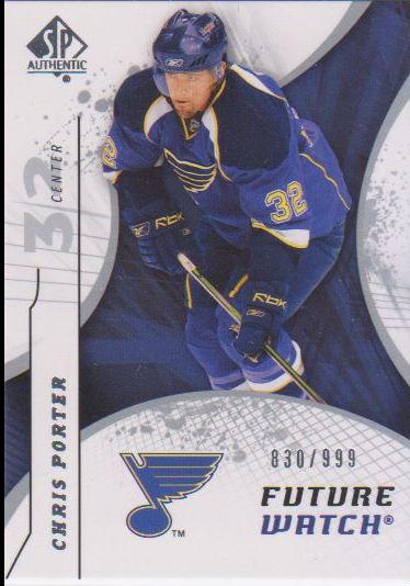 2008-09 SP Authentic #167 Chris Porter RC