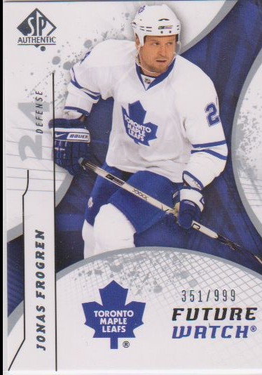 2008-09 SP Authentic #170 Jonas Frogren RC