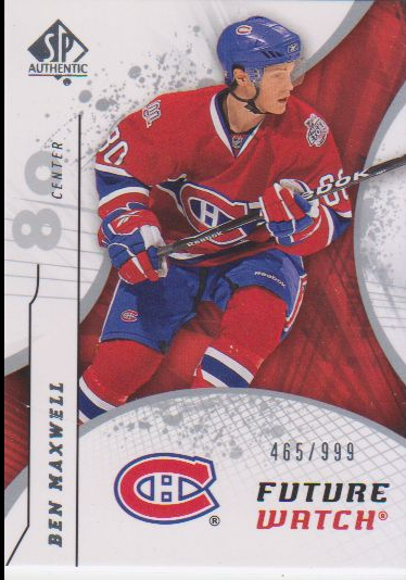 2008-09 SP Authentic #172 Ben Maxwell RC