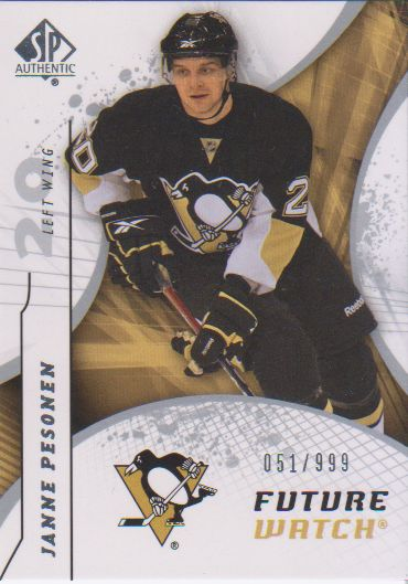 2008-09 SP Authentic #190 Janne Pesonen RC