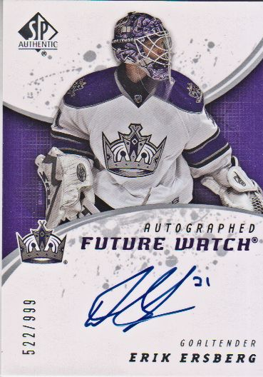 2008-09 SP Authentic #210 Erik Ersberg AU RC