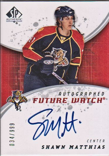 2008-09 SP Authentic #216 Shawn Matthias AU RC