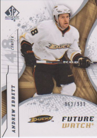 2008-09 SP Authentic #227 Andrew Ebbett RC
