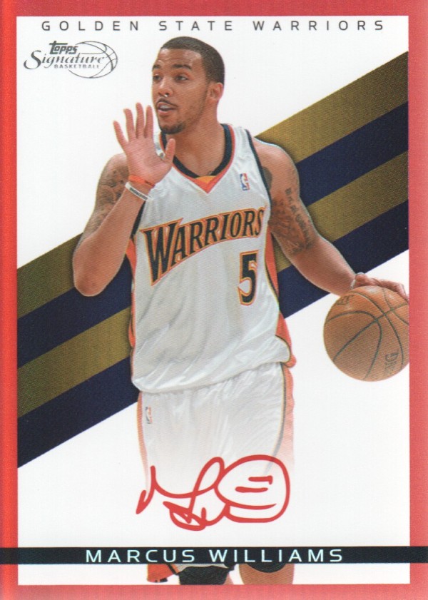 2008-09 Topps Signature Facsimile Red #TSMW Marcus Williams