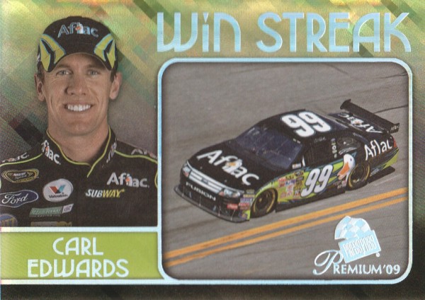 2009 Press Pass Premium Win Streak #WS2 Carl Edwards