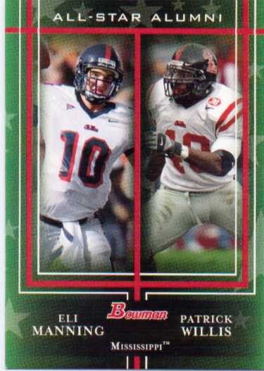 2009 Bowman Draft All-Star Alumni Combos #AAC2 Eli Manning/Patrick Willis
