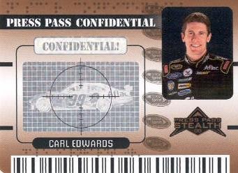 2009 Press Pass Stealth Confidential Classified Bronze #PC4 Carl Edwards