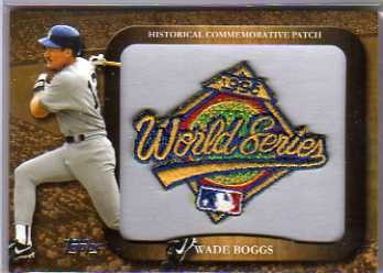 2009 Topps Legends Commemorative Patch #LPR93 Wade Boggs/1996 World Series