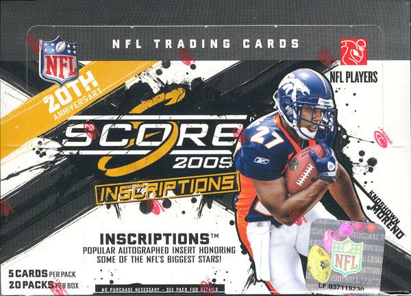 2009 Score Inscriptions Football Hobby Box
