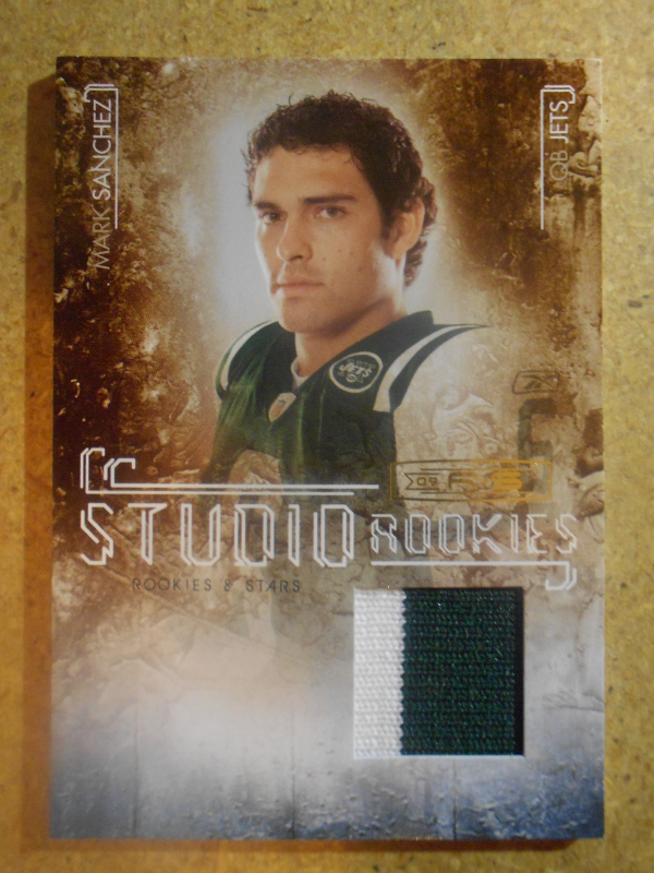 2009 Donruss Rookies and Stars Studio Rookies Materials Prime #30 Mark Sanchez