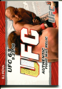 2009 Topps UFC Fight Mat Relics #FMBJP BJ Penn D front image