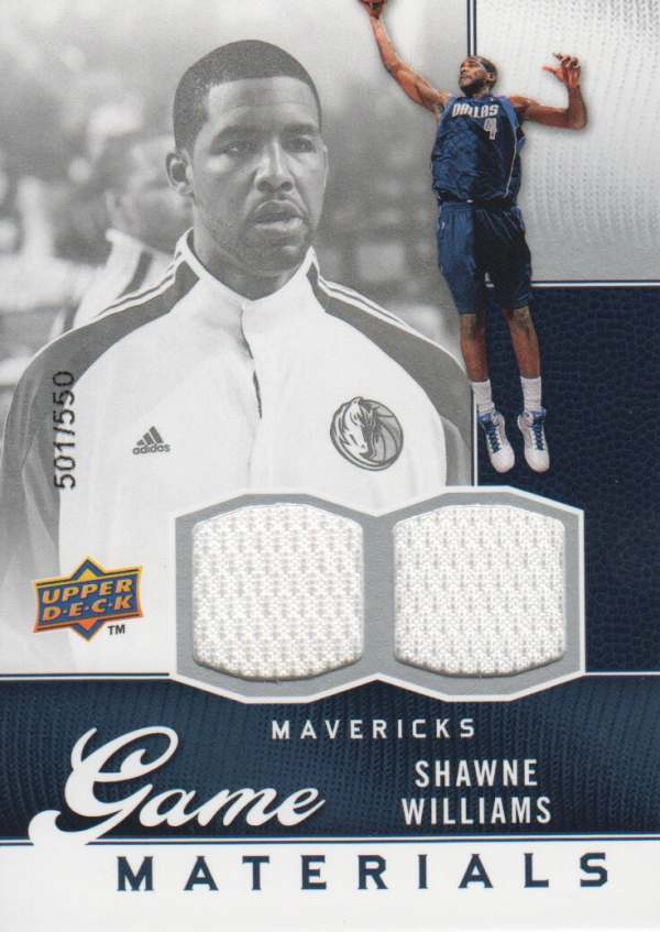 2009-10 Upper Deck Game Materials #GJSW Shawne Williams/550