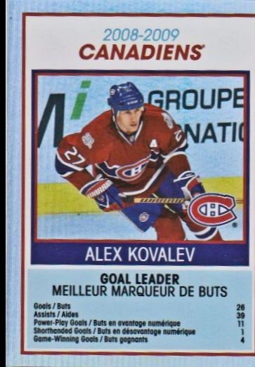 2009-10 O-Pee-Chee Team Checklists #TC16 Montreal Canadiens