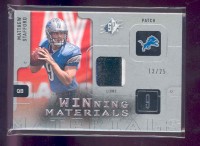 2009 SPx Winning Materials Patch Platinum #WST Matthew Stafford