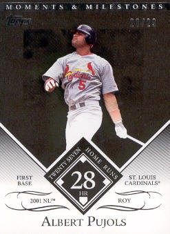 2007 Topps Moments and Milestones Black #1-28 Albert Pujols/HR 28