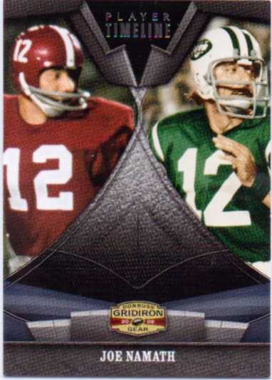 2009 Donruss Gridiron Gear Player Timeline Silver #20 Joe Namath