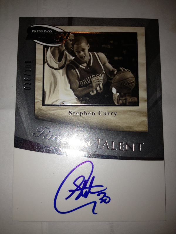 2009 Press Pass Fusion Timeless Talent Autographs Silver #TTSC Stephen Curry/100