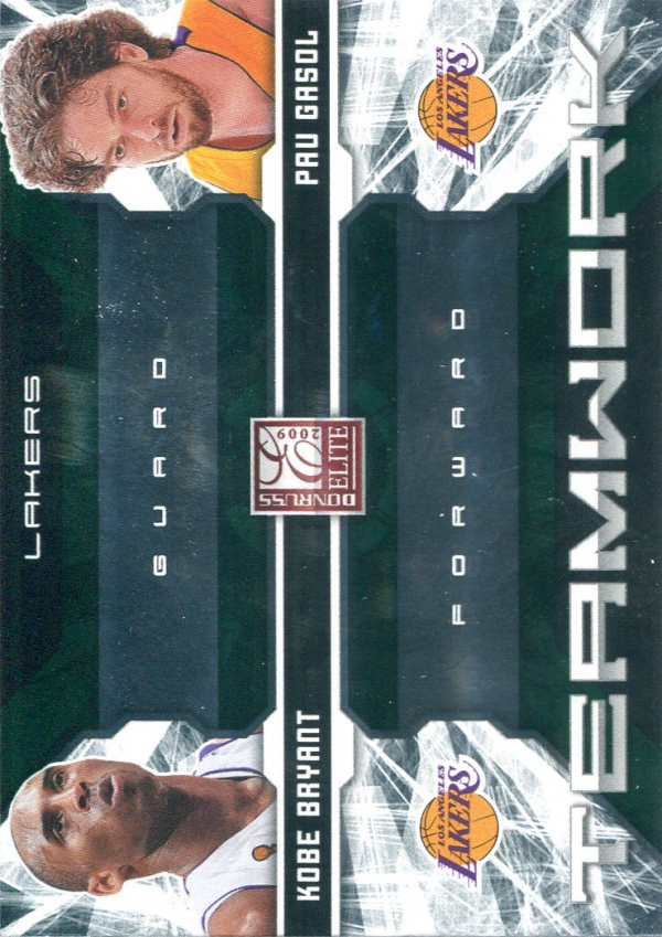 2009-10 Donruss Elite Teamwork Combos Green #13 Kobe Bryant/Pau Gasol