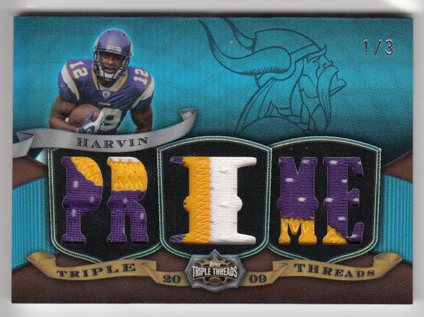 2009 Topps Triple Threads Relic Prime Sapphire #TTR28 Percy Harvin