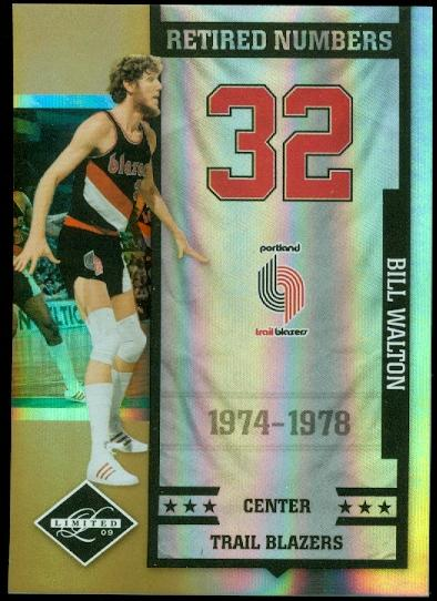 2009-10 Limited Retired Numbers Gold Spotlight #15 Bill Walton
