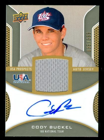 2009 Upper Deck Signature Stars USA Star Prospects Jersey Autographs #CB Cody Buckel