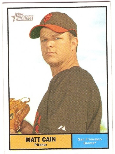 2010 Topps Heritage #72 Matt Cain